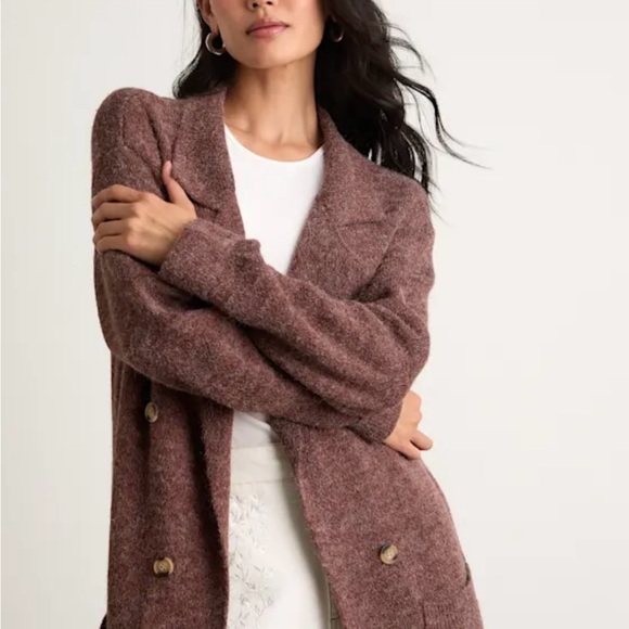 Long Brown Knit Cardigan - Picture 2 of 6